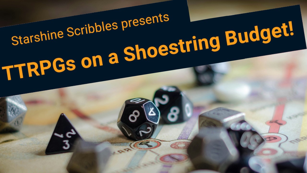 TTRPGs on a shoestring budget title image.